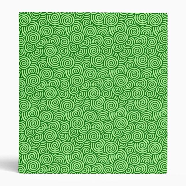 Japanese swirl pattern - pine and lime green binder (Front)