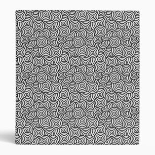 Japanese swirl pattern - white and black binder