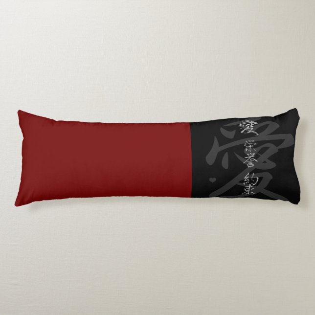 Japanese Symbol: Love Honour Promise Body Pillow (Front)