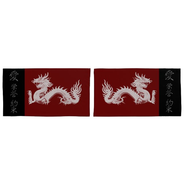 Japanese Symbols: Love Honour Promise Pillowcase (Front-Set)