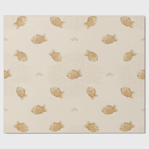 Japanese Taiyaki & Seigaiha Wrapping Paper
