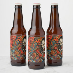 Japanese Tattoo Art / Demons, Hannya, Dragon Beer Bottle Label