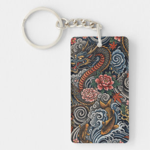 Japanese tattoo art keychain