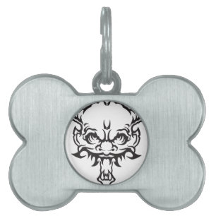 Japanese Tattoo Oni Demon Pet ID Tag