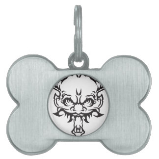 Japanese Tattoo Oni Demon Pet ID Tag