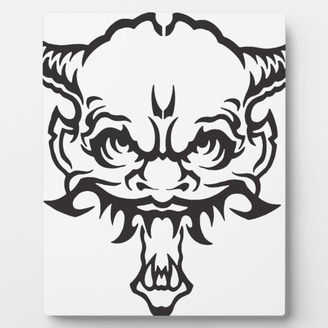 Japanese Tattoo Oni Demon Plaque (Front)