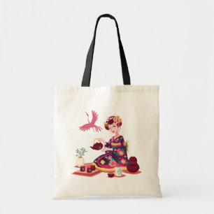 Japanese Tea Ceremony, Crane Tote Bag
