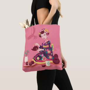 Japanese Tea Ceremony, Crane Tote Bag