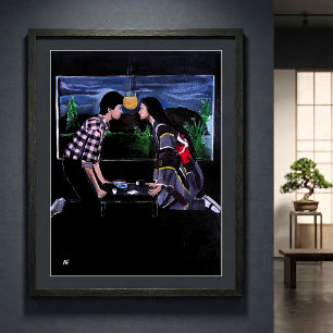 Japanese Tea Ceremony Painting by Alfred Fox Canvas Print
