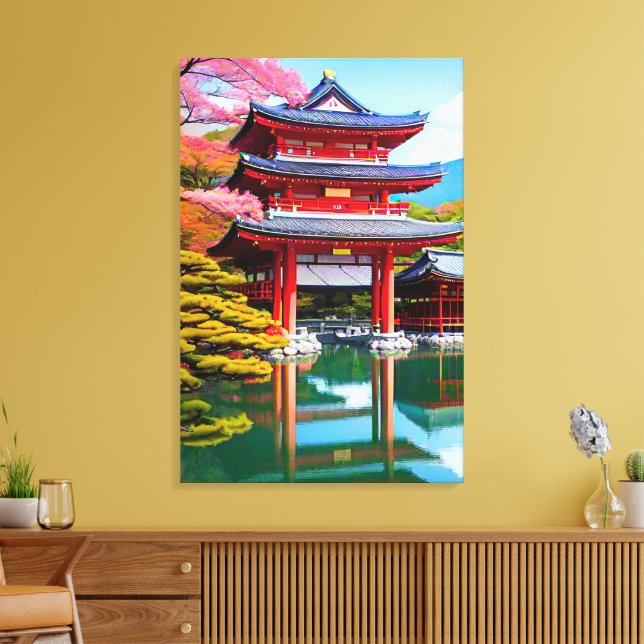 Japanese Temple  Canvas Print (Insitu(LivingRoom))