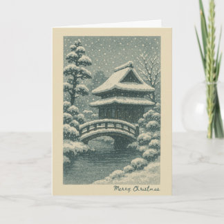 Japanese Temple - Christmas Card