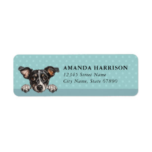 Japanese Terrier Dog Return Address Labels