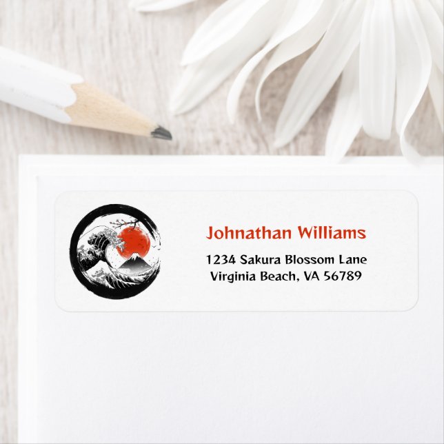 Japanese The Great Wave, Mt Fuji, Sakura Address (Insitu)