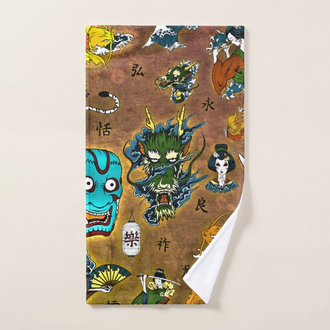 Japanese Theme Hand Towel (Hand Towel)