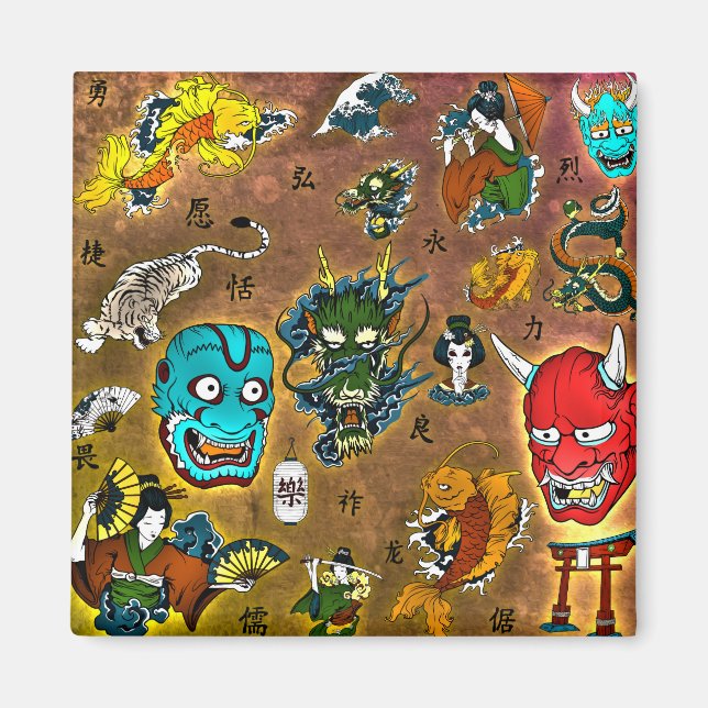 Japanese Theme Magnet (Front)