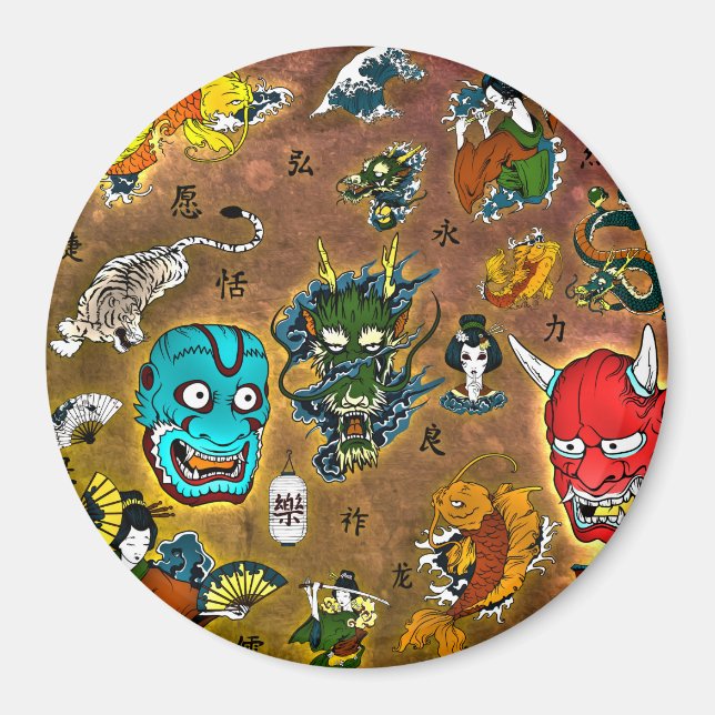 Japanese Theme Magnet (Front)