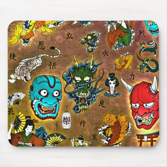 Japanese Theme Mouse Pad (Front)