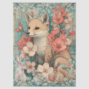 Japanese Themed Decoupage Crafting  Tissue Paper