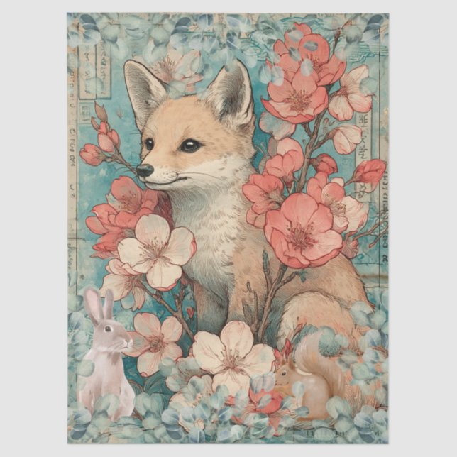 Japanese Themed Decoupage Crafting  Tissue Paper (Front)