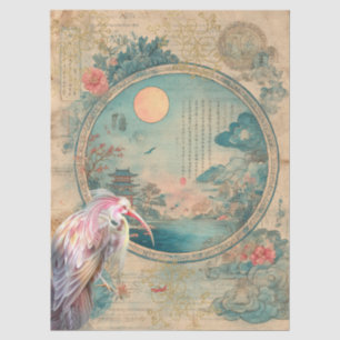 Japanese Themed Decoupage Crafting  Tissue Paper