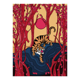 Japanese Tiger Poster