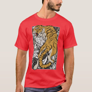 Japanese Tiger Samurai Warrior Animal Fighting Asi T-Shirt