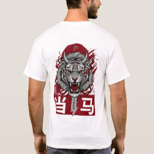 Japanese Tiger Warrior Art Design T-Shirt