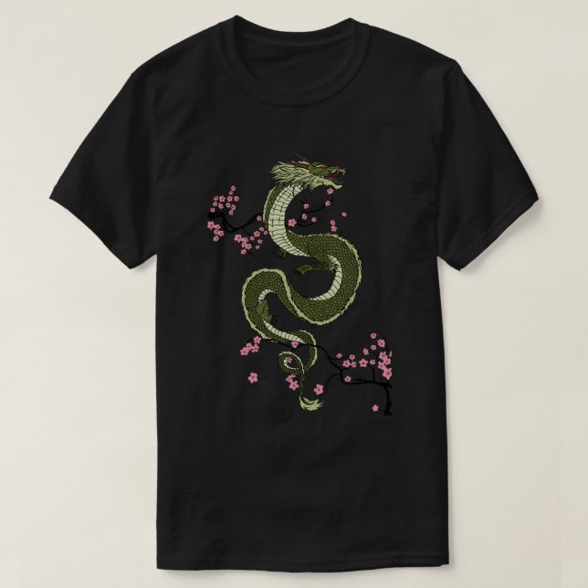 Japanese Tokyo Dragon Asian retro 80’s style 3 T-Shirt (Design Front)