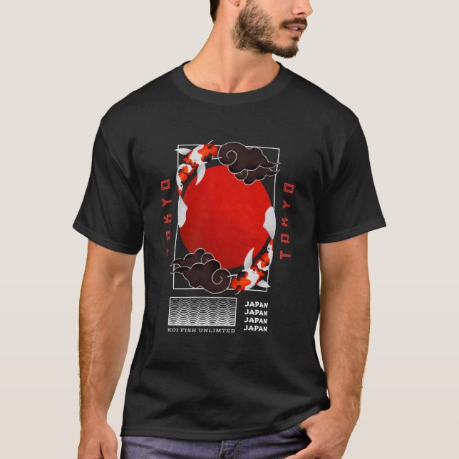 Japanese Tokyo Nishikigoi Koi Carp Fish T-Shirt (Front)