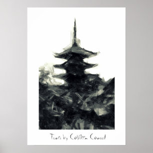 Japanese Tower Art Poster