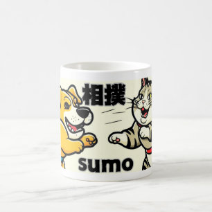 Japanese Traditional Animal Doc Cat Sumo Coffee Mug