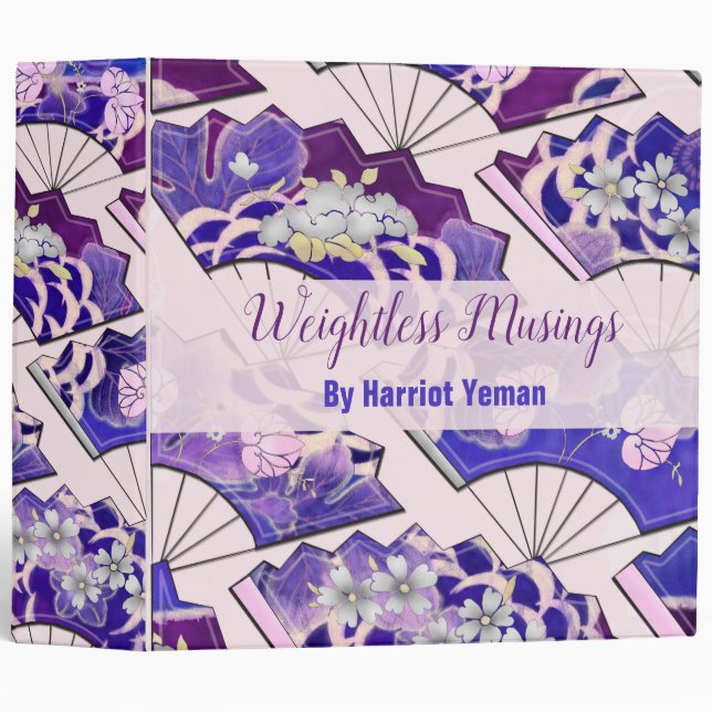 Japanese Traditional Fans CUSTOM Binder (Front/Spine)