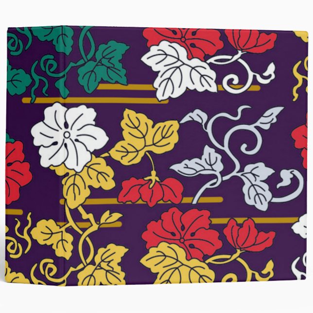 Japanese Traditional Leaf Pattern Binder (Front/Spine)