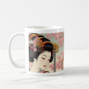 Japanese Traditional Maiko Sakura Coffee Mug