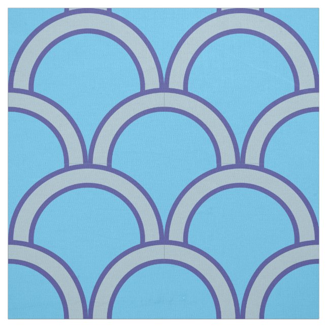 Japanese Traditional Qinghai Wave Pattern Fabric (Swatch)