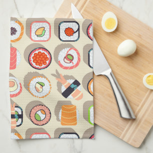 Japanese Traditional Sashiko Pattern Print Kitchen Towel