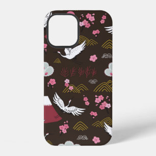 Japanese traditional seamless doodle pattern with iPhone 12 case