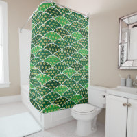 Japanese traditionally auspicious pattern green