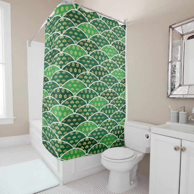Japanese traditionally auspicious pattern green (In Situ)