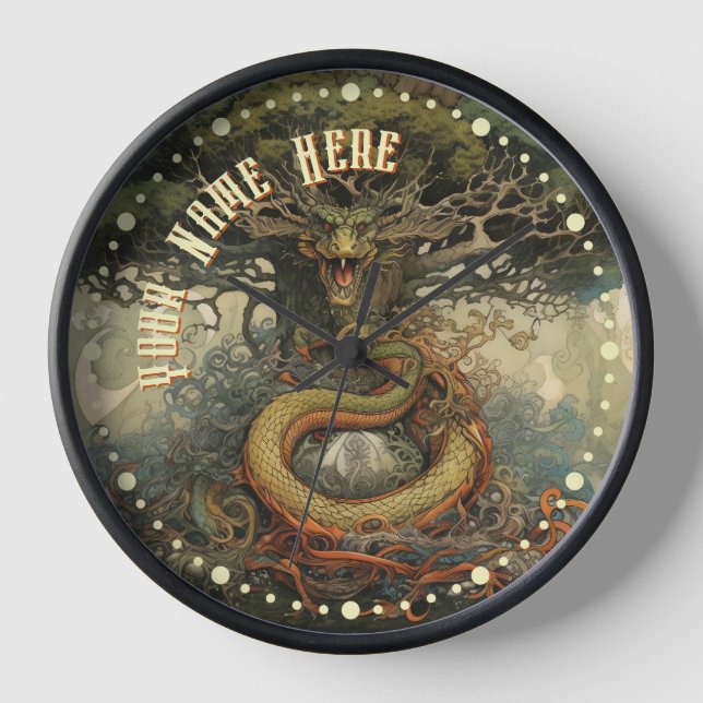 Japanese Tree Dragon Clock (Front)