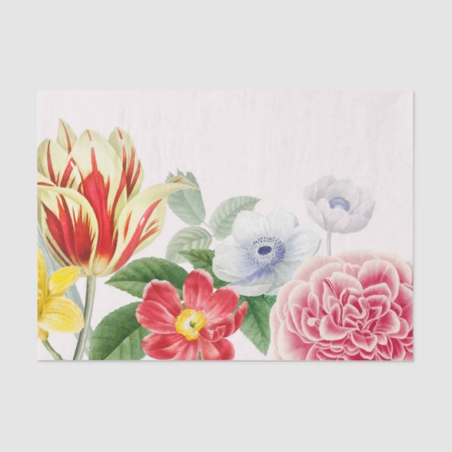 JAPANESE TULIP PINK CUSTOMIZABLE Tissue Paper (Front)