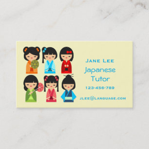 Japanese Tutor Japanese teacher Business Card