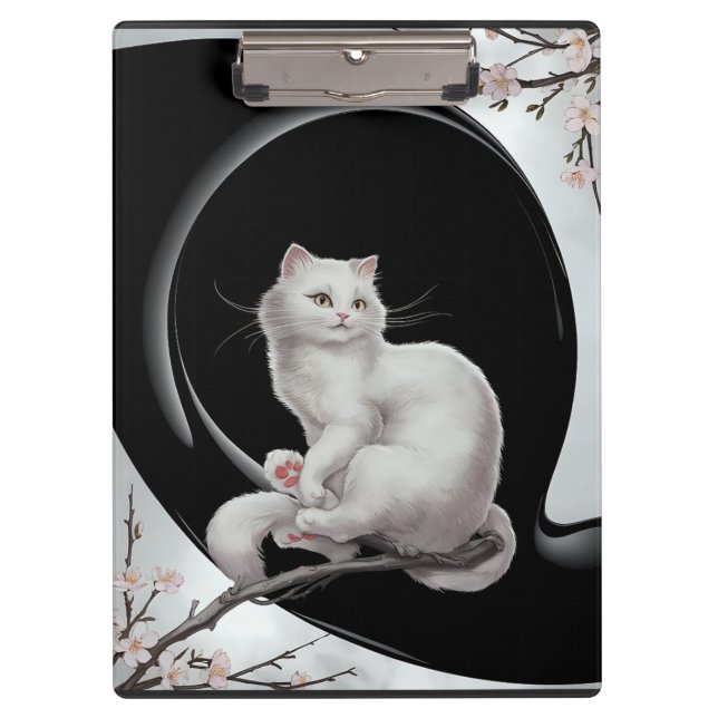 Japanese ukiyo e style cat clipboard (Front)