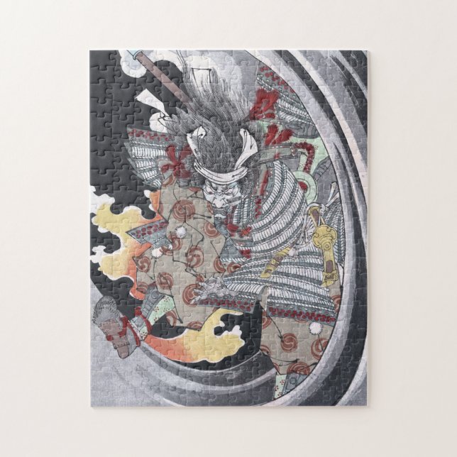 Japanese Ukiyo-e Yokai Ghost by Yoshitoshi Jigsaw Puzzle (Vertical)