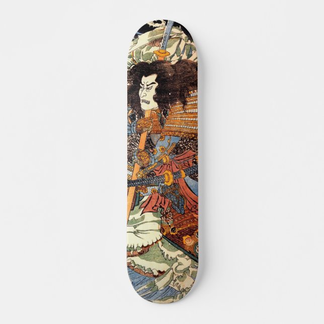 Japanese ukiyoe art skateboard (Front)