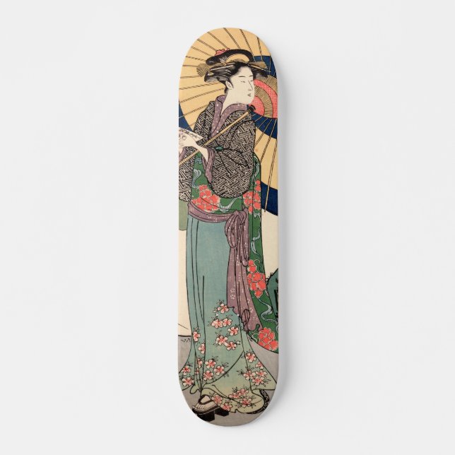 Japanese ukiyoe art skateboard (Front)