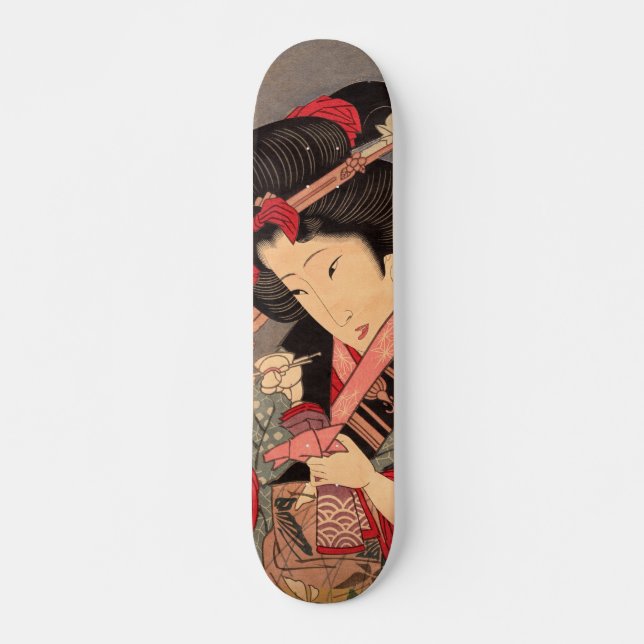 Japanese ukiyoe art skateboard (Front)