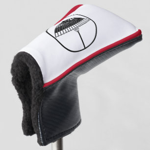 Japanese umbrella in a threadlike ring golf head cover