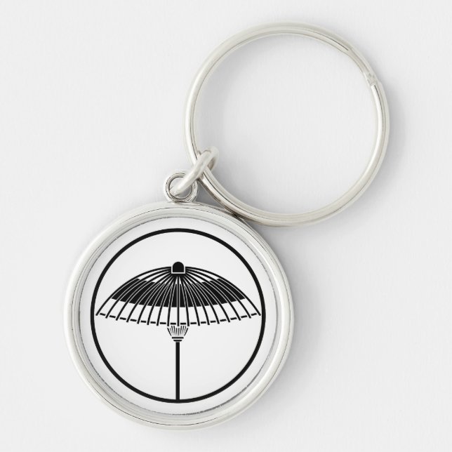 Japanese umbrella in a threadlike ring keychain (Front)