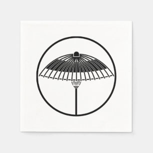 Japanese umbrella in a threadlike ring napkin